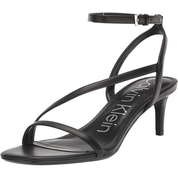 Calvin Klein Women's Iryana Square Toe Kitten Heels, Black Size 7M - Picture 1 of 5